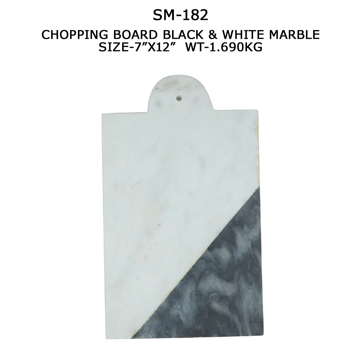 CHOPPING BOARD BLACK & WHITE MARBLE